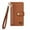 Brown, variant on Dteck for Samsung Galaxy A35 5G Zipper Wallet Case ,Sweet Heart Leather Strap Wristlet Flip Case Magnetic Closure RFID Blocking Card Holder Kickstand for Galaxy A35 5G,Brown