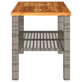 thumbnail image 5 of vidaXL Garden Table Grey PE Rattan Medium Durable Garden Table, 5 of 8
