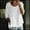 White, variant on Womens Tops Summer Print Round Neck 3/4 Sleeve Loose Tee Spring Tops for Women