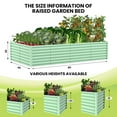 thumbnail image 2 of BeesClover Galvanized Raised Garden Bed, Large Outdoor Planter Box with Open Base & Safety Edge, Rustproof Steel for Vegetables, Flowers, Herbs, 2 of 9