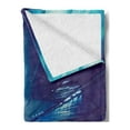 thumbnail image 2 of Abstract Soft Flannel Fleece Throw Blanket, Train Yurikamome Tokyo Modern Landscape at Night Work of Art, Cozy Plush for Indoor and Outdoor Use, 70" x 90", Blue White and Dark Blue, by Ambesonne, 2 of 5