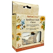 Sunflower Stalk Slices - NativeCritter Natural Chew for Hamsters, Gerbils, Rabbits, Guinea pigs, Prairie Dogs, Chinchillas, Degus, Squirrels, Rats and other chewing small animals