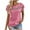 Hot Pink-02, variant on STETMN Womens Summer Casual Tops Knit Hollow Out Shirts Trendy Short Sleeve Crew Neck Tops Blouses