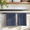thumbnail image 7 of Navy Blue Kitchen Towels Set of 4, Boho Vintage Ethnic Tribe Abstract Art Absorbent Dish Towels for Kitchen, Microfiber Hand Towel, Quick Drying Tea Towel for Cleaning Decorative Dishcloths, 7 of 7