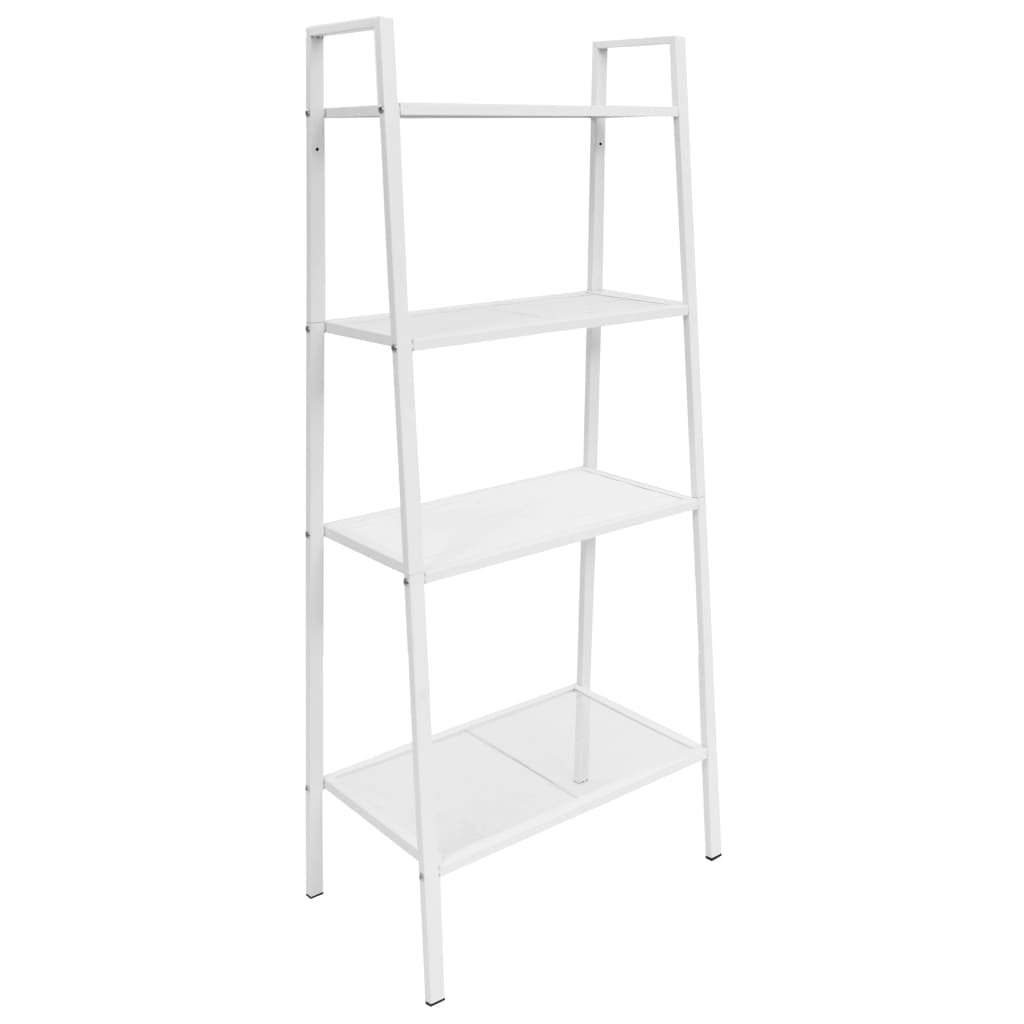 Kepooman Home Office 4 Tiers Display Storage Shelf for Flowers Grass and Book, White Kepooman Home Office 4 Tiers Display Storage Shelf for Flowers Grass and Book, White
