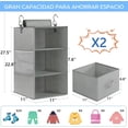 thumbnail image 3 of 2 Pack Organizador Colgante de Clóset y Cubos de Almacenamiento de Tela Plegables, Estantes Colgantes, Estantes Plegables para Colgar, Estante de Almacenamiento para Ropa, 3 of 4