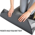 thumbnail image 3 of Black Gray Gold Marble Pattern Hot Yoga Mat Towel Non Slip for Hot Yoga - Quick-Drying Yoga Mat Cover with 4 Corner Pockets with Travel Bag - Hot Yoga Towel Non Slip 74"x26", 3 of 6