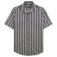 thumbnail image 1 of Tasso Elba Mens Check Button Up Shirt, greycombo, 2XL Neck, 1 of 1