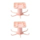 thumbnail image 1 of sweethay Gancho giratorio de 360 grados, autoadhesivo, sin perforaciones, con 6 ganchos, lazos, bolsa, perchas multiusos, estante Type2 NO2, 1 of 6