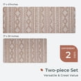 thumbnail image 6 of Anti Fatigue Kitchen Mats for Floor 2 Piece Set, Waterproof & Non-Skid Boho Kitchen Rugs, Cushioned Kitchen Mat for Standing Washable Comfort Desk Kitchen Runners, 17x30+17x47, 6 of 6