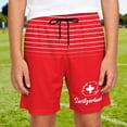 thumbnail image 2 of HNMKIU Active Boys Mesh Football Team Shorts Breathable Comfortable Performance Training Running Sports Shorts Elastic Waist Youth Wear Red,7-8 Years, 2 of 5