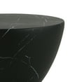 thumbnail image 5 of GDF Studio Black Marble Finish Hourglass-Shaped Outdoor Lightweight Concrete MgO Side Table, 5 of 7