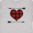 thumbnail image 4 of Inktastic Buffalo Plaid Valentines Day Heart Boys or Girls Long Sleeve Toddler T-Shirt, 4 of 5