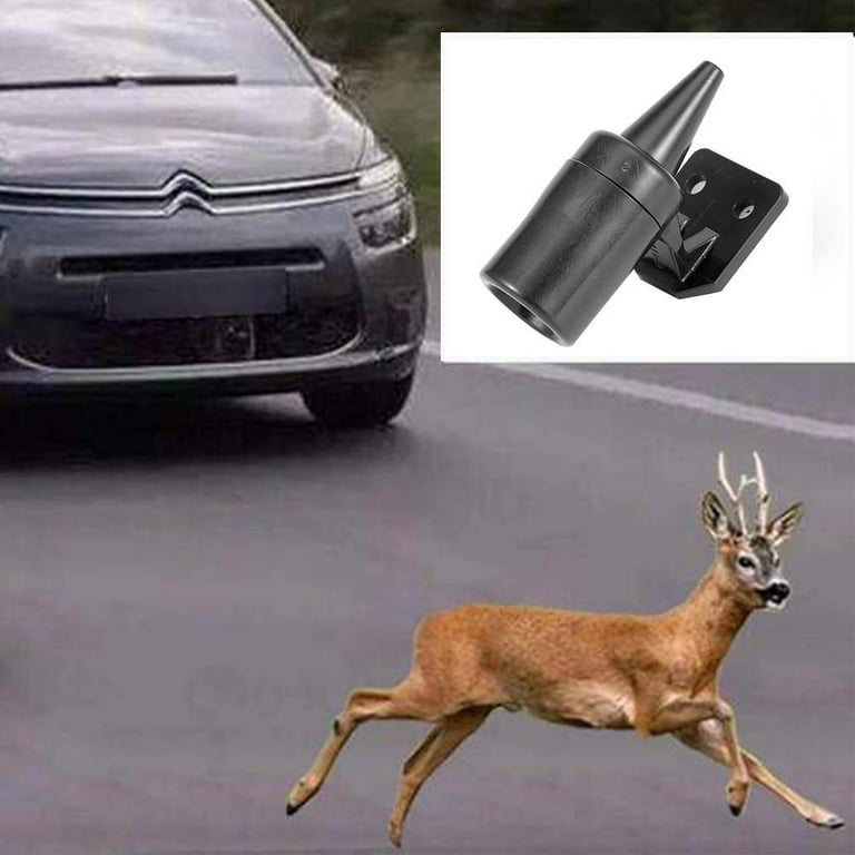 4pcs Animal Alarm Ultrasonic Car Deer Animal Alert Warning Whistles Safety  Sound Alarm Black