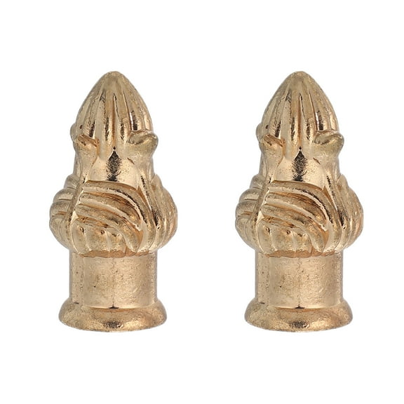 DRAFIDEEP 2pcs Lamp Finial Cap Knob Lighting Lamp Finials For Lamp Shade Holder Table Floor Light Topper Knob Golden