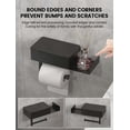 thumbnail image 4 of Cevemin 304 Stainless Steel Toilet Paper Holder with Shelf and Lockable Storage Compartment - Drill-Free Adhesive or Screw Mount for Bathroom Toilet Paper Organizer, 4 of 9