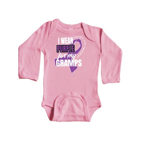 

Inktastic Chronic Pain I Wear Purple For My Gramps Gift Baby Boy or Baby Girl Long Sleeve Bodysuit