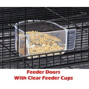 55 Extra Large Tight 3/8-inch Bar Spacing Multiple Flight Bird Breeding Breeder Cage with Removable Rolling Stand For Aviary Budgie Canary Finch