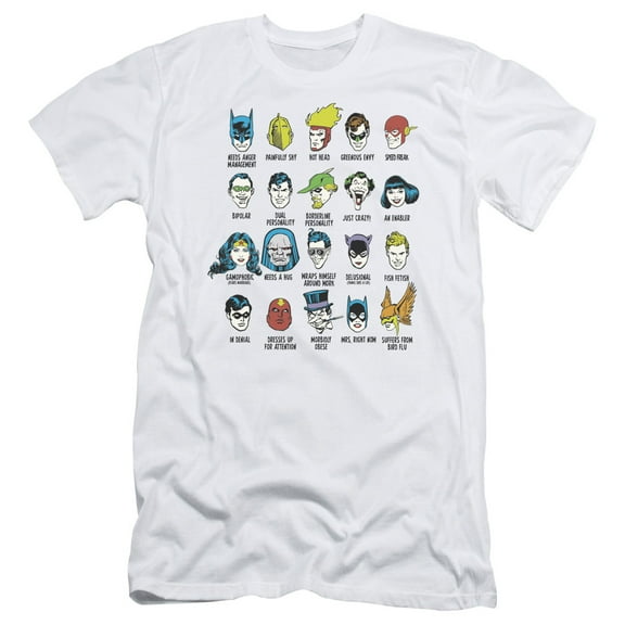 DC Comics Superhero Issues S/S Adult 30/1 T-Shirt White