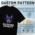 thumbnail image 5 of Black T Shirts for Men, Glitched Loyalty, Dog Print Mens Graphic Tees, 24013764,XXL, 5 of 8