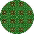 thumbnail image 1 of Ahgly Tapis Rond Lavable en Machine Intérieur Transitionnel Vert Forêt Foncé, 6 Pieds Rond, 1 of 7