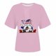 thumbnail image 3 of Blusas para las Mujeres Casual, Estampado Manga Corta Cuello Redondo Camiseta Top Hecho de Cómodo Estante de Imitación para Toda la Temporada de Uso Diario, Tops Cortos para las Mujeres, 3 of 5