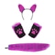thumbnail image 1 of Guardurnaity Guantes de pata de animal con diadema de oreja para Cosplay accesorios de decoración navideña de Halloween de felpa Disfraces de disfraces Púrpura, 1 of 6