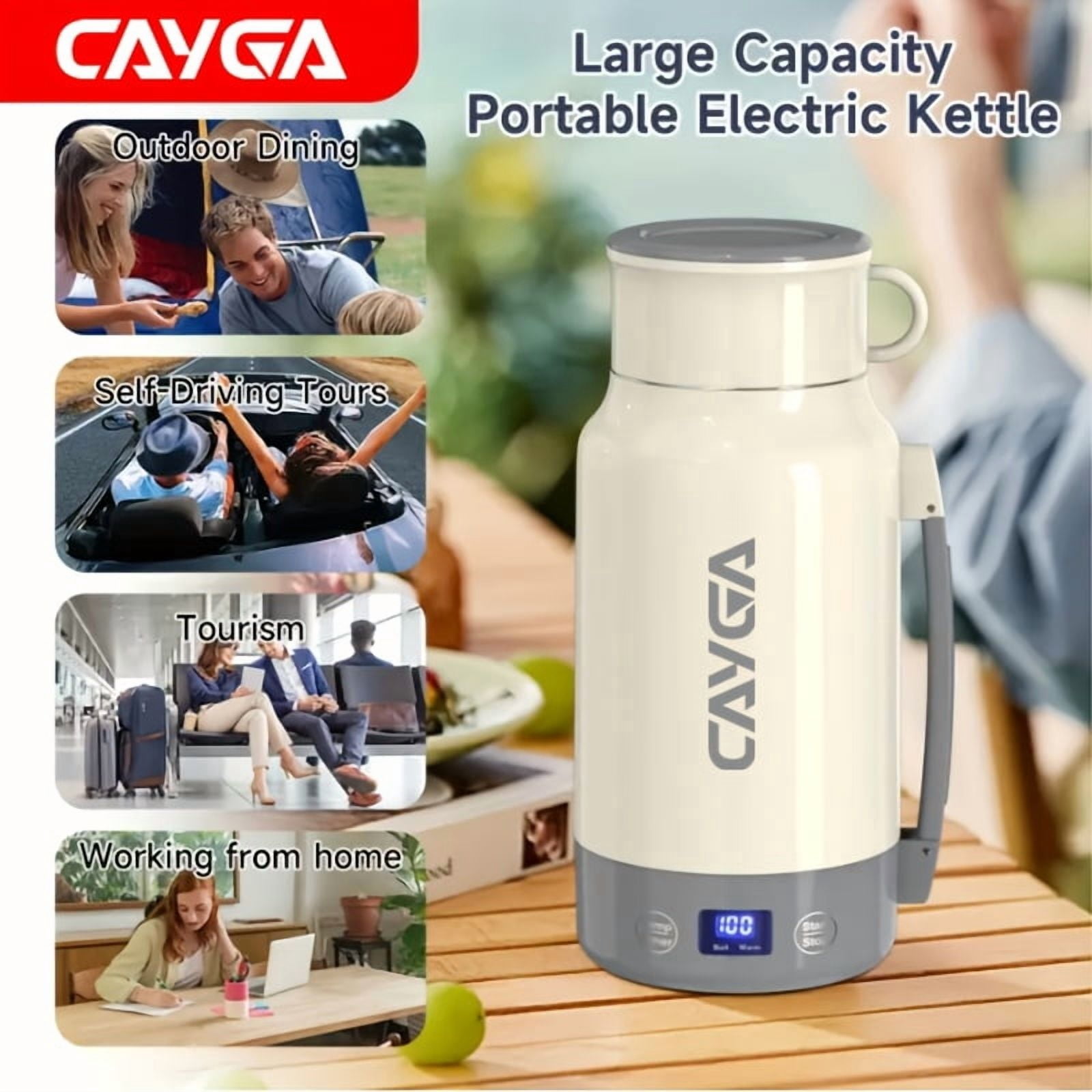 Portable Electric Kettle with 7 Temperature Settings, Auto Shut-Off & Boil Dry Protection,Office - Ideal Gift for Coffee & Tea Lovers, Portable Kettle, Home Beverage Heater, Modern Kitchen Appliance