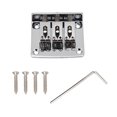 thumbnail image 1 of Durable 3-string Fixed Guitar Bridge Replacement Parts for Cigarbox Electric Guitars(Silver), 1 of 4