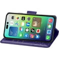 thumbnail image 3 of ZUKKASHAN For iPhone 15 Case Glitter Crystal Flip PU Leather Phone Cover for iPhone 15, Shockproof Wallet Card Slots Butterfly Gems Bling Shiny Magnetic Clasp Kickstand, 3 of 5