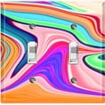 thumbnail image 1 of Metal Light Switch Plate Cover Liquid Candy Colorful Swirl CDY002, 1 of 13