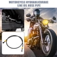 thumbnail image 2 of 110cm 43.31" Length 10mm ID Motorcycle Hydraulic Brake Line Oil Hose Pipe 28° 0° Braided Cable Black, 2 of 6