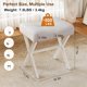 thumbnail image 2 of Taburete Memobarco, 46 cm, con patas en X de metal, color blanco, 2 of 9