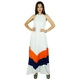thumbnail image 4 of Bimba Women Halter Neck Long Maxi Dress Chic Beach Wear Classic Summer Clothing, 4 of 8