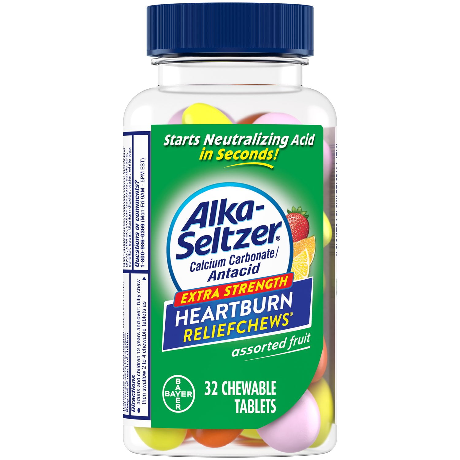 Alka-Seltzer Extra Strength Heartburn Relief Chews Antacid Tablets 32 ...