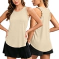 thumbnail image 2 of HAJWOH Women 2026 Summer Workout Tank Tops L Ruffle Sleeveless Racerback Crewneck Casual Loose Running Gym Athletic Tee Shirts, 2 of 7