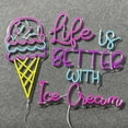 thumbnail image 4 of Handmadetneonsign Life Is Better With Ice Cream Neon Sign, Ice Cream Store Wall Art Decor, Ice Cream Wall Decor 37173, 4 of 5