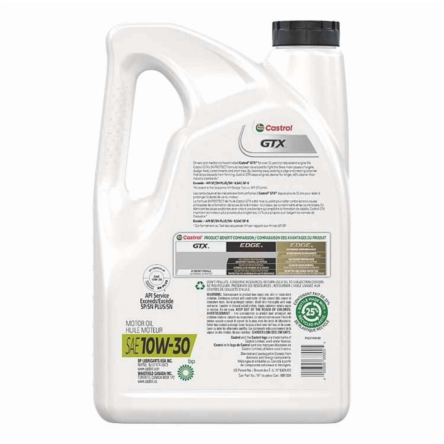 Huile Castrol GTX 10W30 – 5 l Huile Castrol GTX 10W30 5L