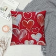 thumbnail image 2 of Qinduosi Valentines Day Pillow Cover Inch Heart Decoration Holiday Home Decorative Cushion Case for Sofa Couch Decor AA, 2 of 5