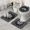 Black Gothic Skull, variant on Black Gothic Skull Butterfly Pattern Bathroom Rugs Sets 3 Piece,Toilet Cover Set,Absorbent Non Slip Bathroom Mats Sets with U-Shaped Contour Rug Toilet Rug Set