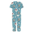 thumbnail image 4 of Riecok Pajama Sets for Women Long Sleeve Santa Claus Printed Tops and Capris Holiday Cozy Nightwear Outfits, 4 of 5
