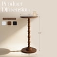 thumbnail image 3 of Maliowa Small Side Table, Round End Tables with Solid Wood Leg, Accent Drink Table for Living Room Bedroom Small Spaces, Walnut, 3 of 11