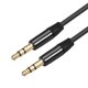 thumbnail image 1 of Cable de audio estéreo macho a macho de 3.5mm, 1.2 metros de largo para auriculares, teléfonos inteligentes y portátiles, negro, 1 of 3
