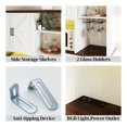 thumbnail image 4 of TrumanPick 71" Farmhouse Kitchen Pantry Cabinet with Lights and Charging Station, Coffee Bar Cabinet, Adjustable Shelves, Buffet for Kitchen and Dining Room,White, 4 of 13