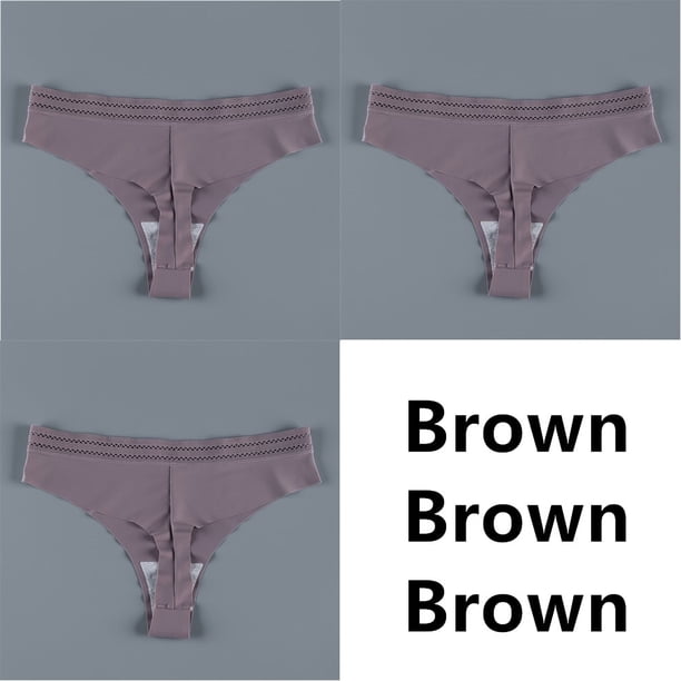 Bragas para mujer, conjunto de bragas sin costuras, ropa interior Invisible sólida, bragas sexis de cintura baja, ropa interior para mujer, lencería, triangulación de envíos, 3 uds. Tan Jianjun unisex