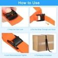 thumbnail image 5 of Tie Down Straps, 4Pcs Adjustable Buckle Lashing Straps, 400x2.5cm Cinch Strap (Orange), 5 of 5