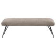 thumbnail image 4 of Pemberly Row Mid-Century Fabric Upholstered Dining Bench Taupe, 4 of 7