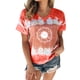 thumbnail image 1 of Gibobby Tirantes Para&nbsp;Camisa Camiseta de manga corta con cuello redondo y estampado de girasol para mujer（Vino， XXL), 1 of 4