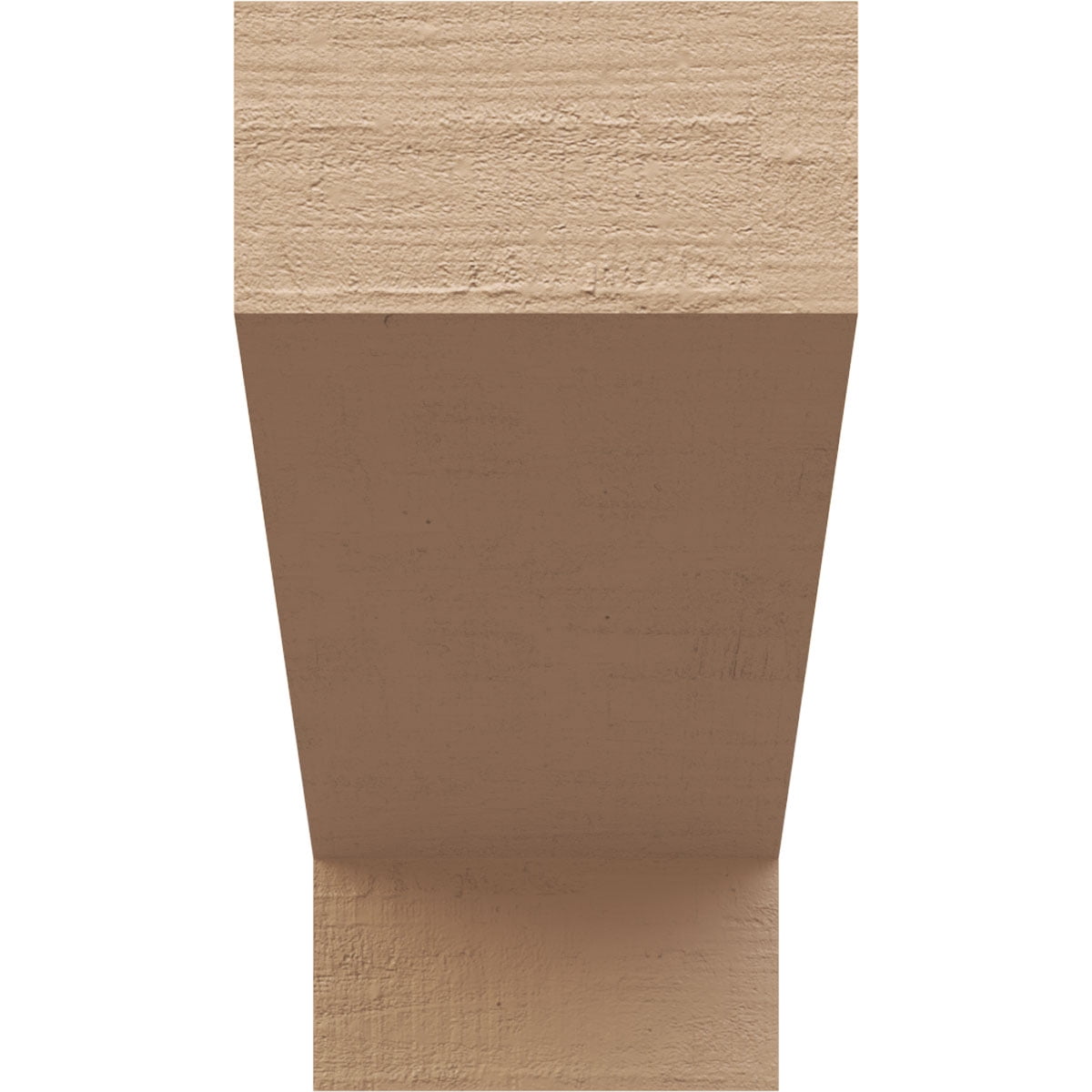 3"W x 6"D x 6"H Classic Clemmons Rough Cedar Woodgrain TimberThane Corbel, Primed Tan