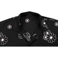 thumbnail image 4 of HAPPY BAY Men's Casual Button Down Short Sleeves Hawaiian Shirt Beach Aloha Party Holidays Shirts Summer Stylish Vacation Tops S Black_W867, 4 of 6